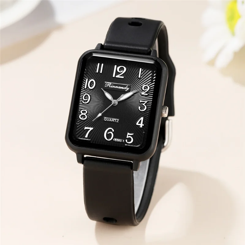 

Fashion Lady Hot Sales Brands Watches Leisure Rectangle Digital Simple Women Quartz Watch Sports Silicone Strap Ladies Clock