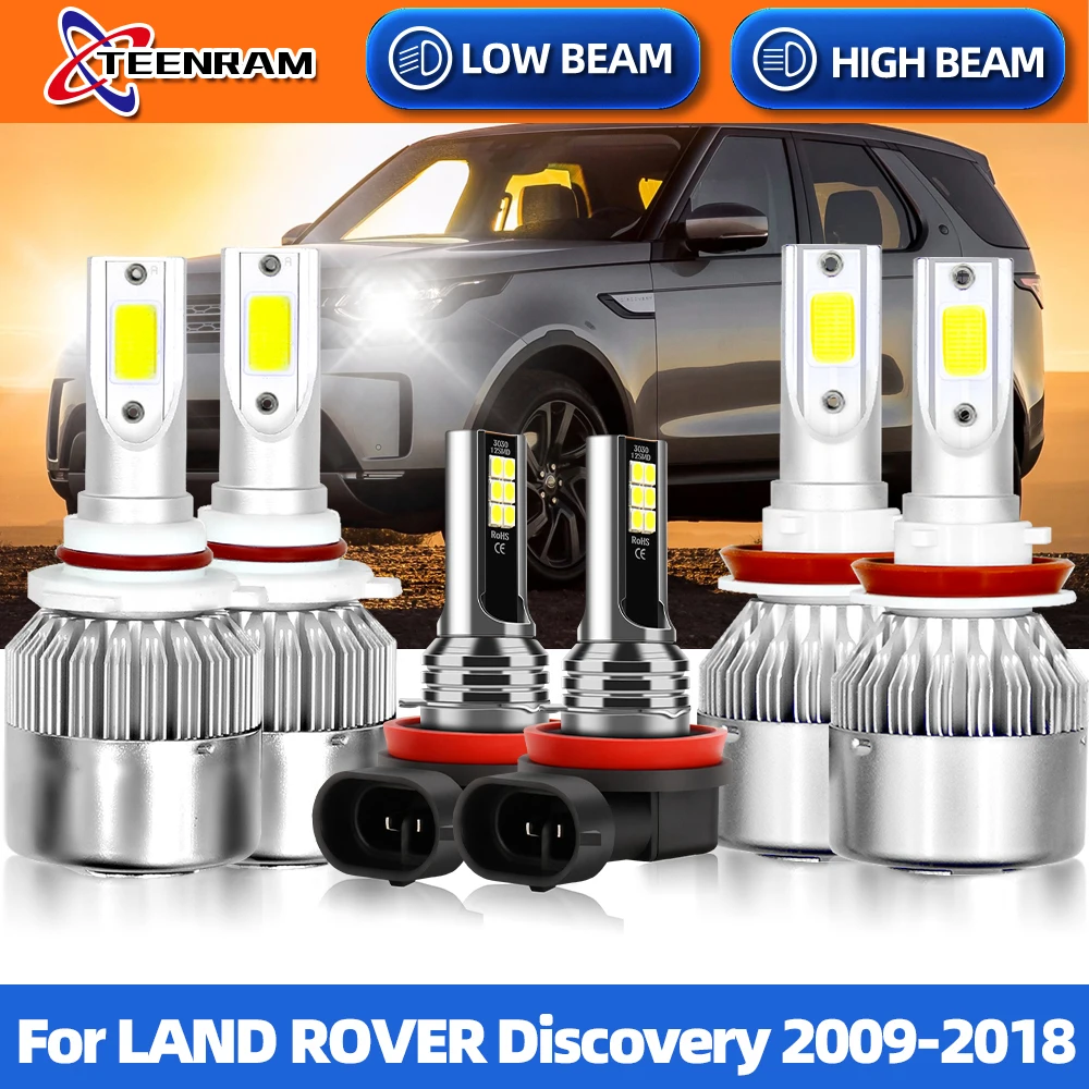 

H7 светодиодный фары 12000LM 90W 6000K CSP чипы Авто Противотуманные фары автомобильный лампы для фар комплект для LAND ROVER Discovery 2009-2018