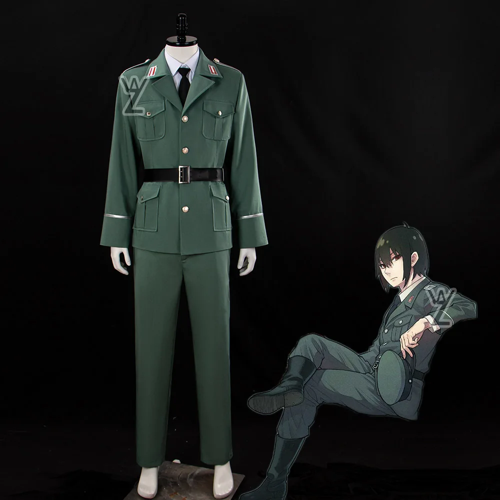 

Костюм для косплея Yuri Briar из аниме «шпионская семья Икс», зеленая униформа в стиле милитари, пиджак, штаны, костюм для брата, на Хэллоуин
