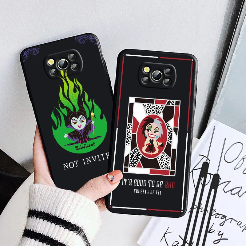 

Villain disney queen king angel For Xiaomi Mi Poco X4 X3 C40 C31 C3 M4 M3 F4 F3 GT Pro NFC Soft Liquid Rope Cover Phone Case