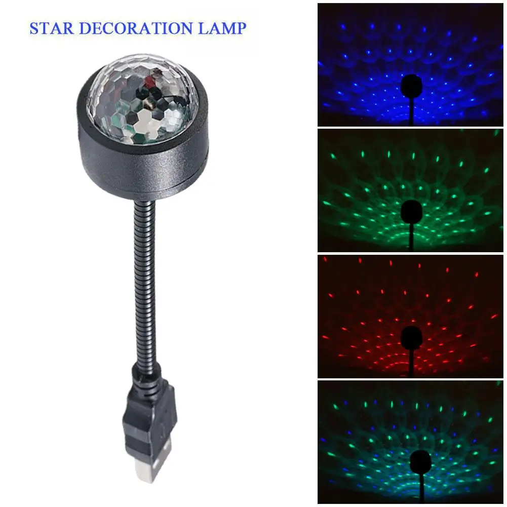 

LED Car Roof Star Night Light Ambient Lights Romantic Atmosphere Light Ceiling Lamp Home Light Night Decoration USB D4J9