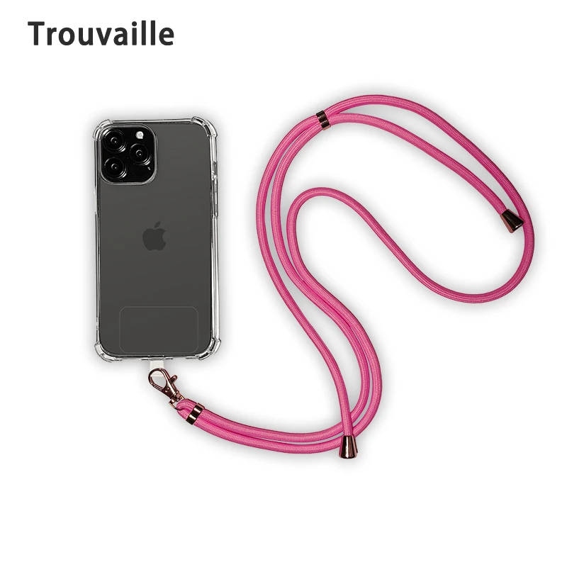 

Trouvaille For iPhone 14 Pro Max Case with Lanyard Sling Clear Case for iPhone 13 11 12 Pro XS Max SE 2 X Xr 8 7 6 Plus Strap