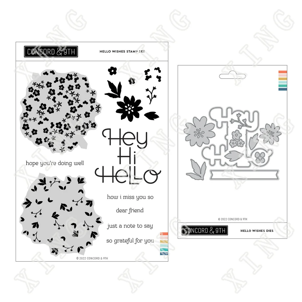 

Hello Wishes Metal Cutting Dies Stamps Scrapbook Diary Secoration Embossing Stencil Template Diy Greeting Card Handmade 2022 New