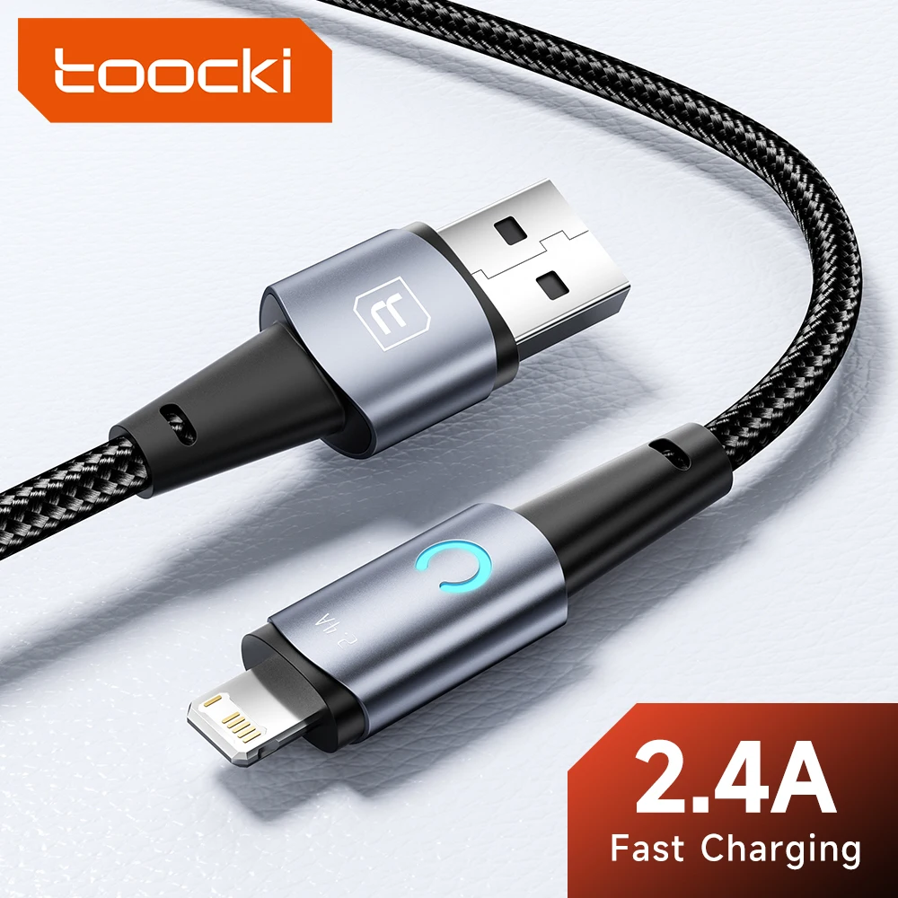 

Toocki USB 2.4A Cable Fast Charging Cable USB Data Cord Wire Chargers For Xiaomi Redmi Huawei Realme Wire Data 0.25 1 2 3m