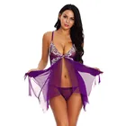 Женское нижнее белье, сексуальное большое кружевное цельное платье, сетчатые прозрачные трусики, нижнее белье, Женский пижамный комплект с лентой, горячая супер женская одежда