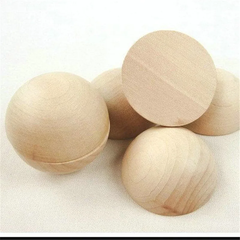 

50 Pieces 12mm 15mm 20mm 25mm 30mm Semicircular Wood Game pieces For Board game Hemispherical DTY Geometric teaching Tools