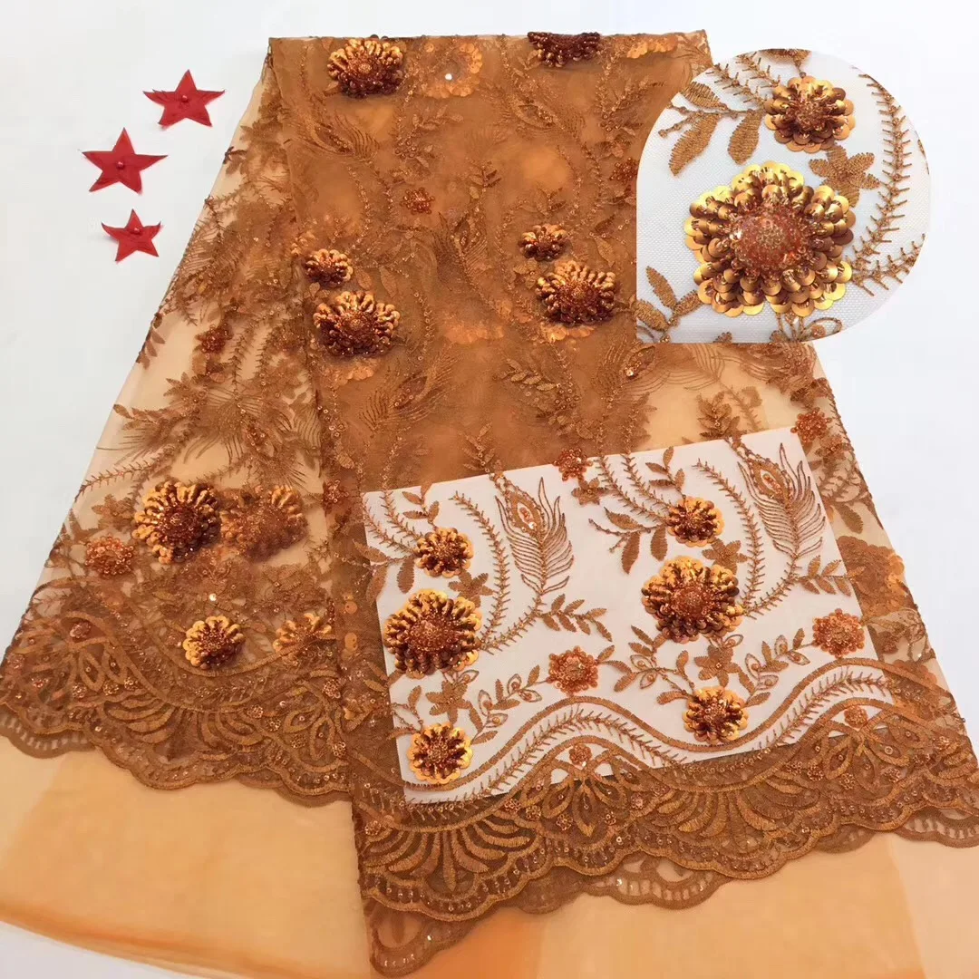 

Hot Koop Afrikaanse Brokaat Kant Stof Geborduurd Kant Stof In Stof Gold Trim Laatste Afrikaanse Veters 2021 HighQuality