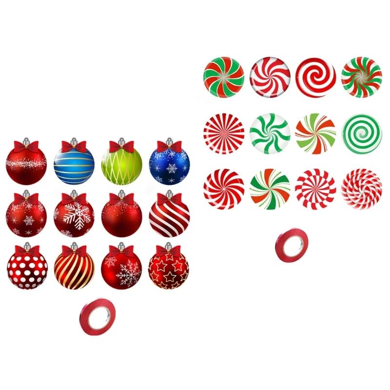 

Элегантные рождественские безделушки, подвесные украшения, нежные красно-зеленые украшения T5EF