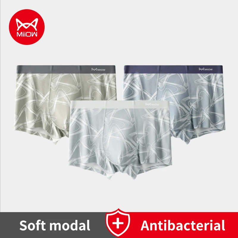 3 шт./комплект мужские трусы-боксеры из хлопка