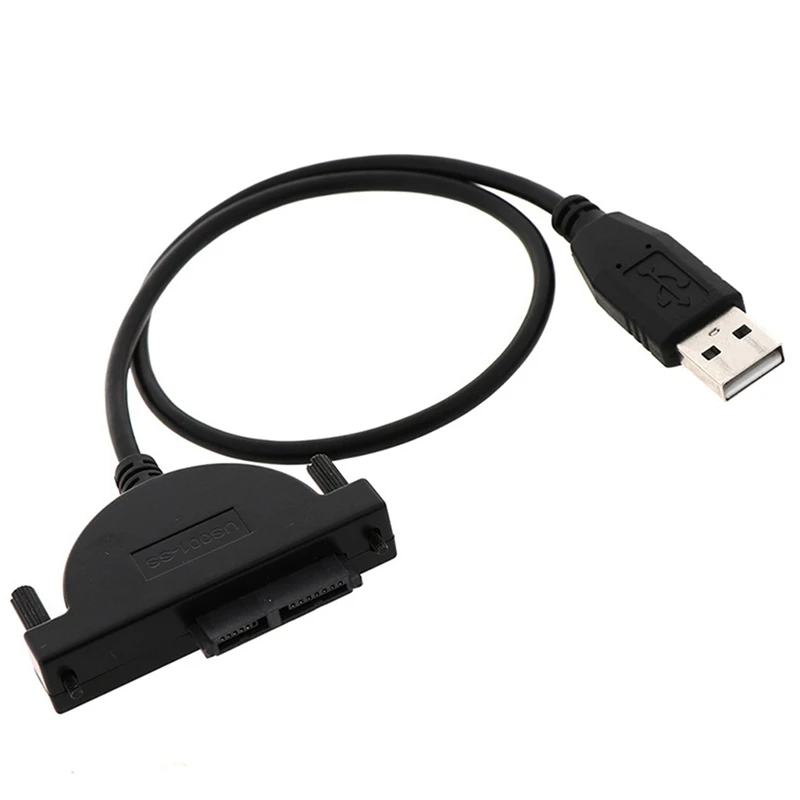

USB 2.0 To Mini SATA 7+6 13Pin Adapter Cable For Laptop CD/DVD ROM Drive