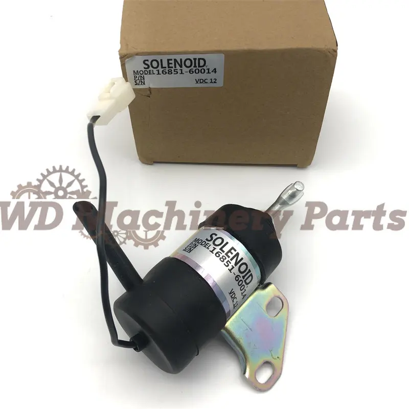 

16851-60014 16851-60011 16851-60012 16851-60013 052600-4530 6670776 Fuel Stop Solenoid 12V for Kubota D902 B7410D