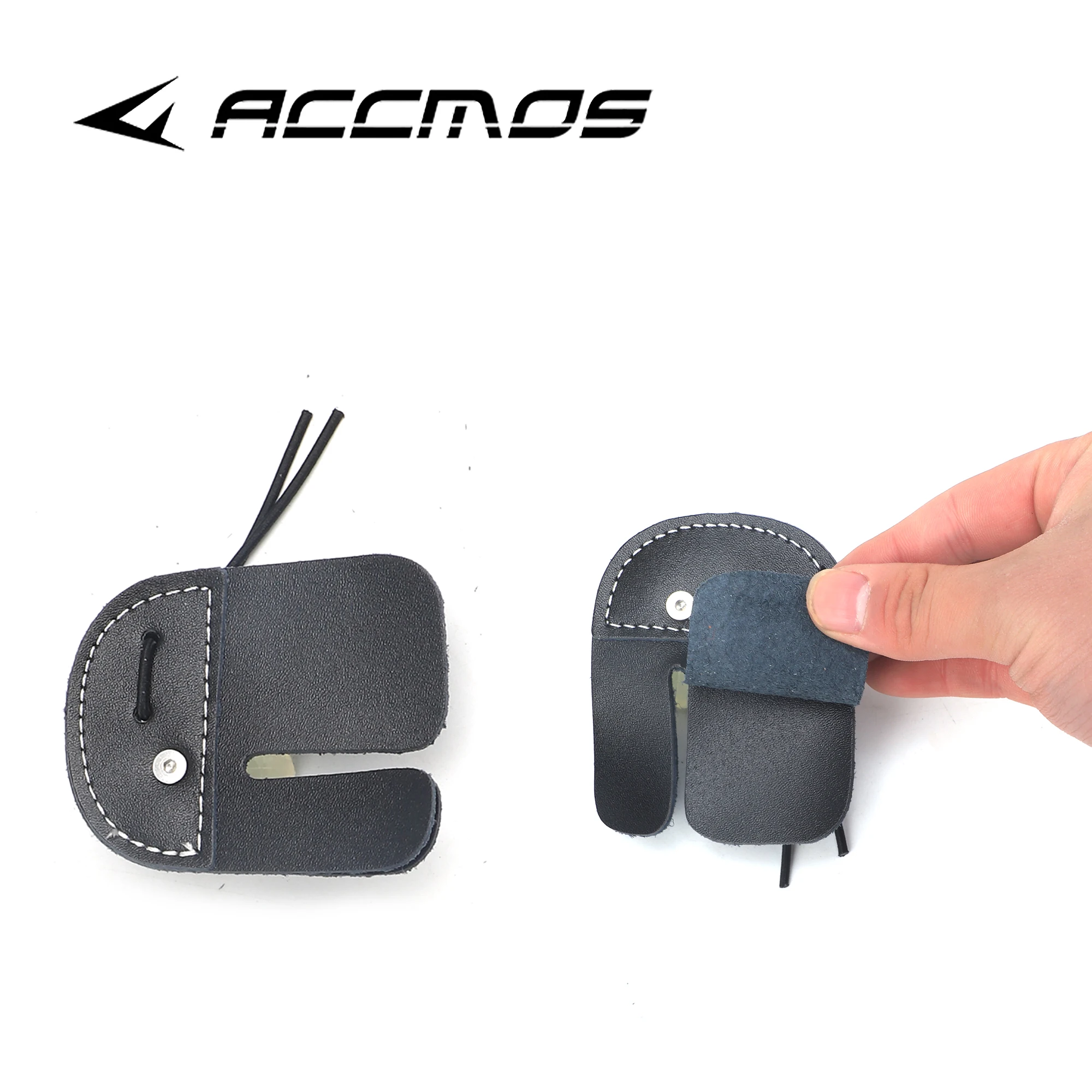 

1/2pc Archery Finger Guard Cowhide Finger Guard Protector Left and Right Hand Archery Hunting and Shooting Accessory