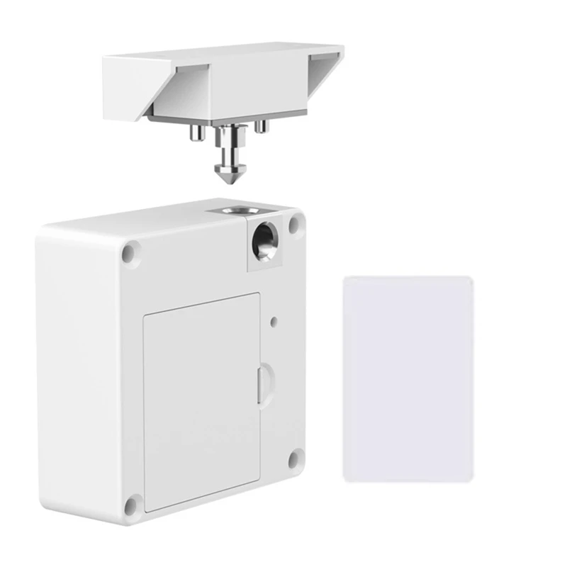 

Drawer Lock Card NFC Punch-Free White Invisible Lock Electronic Lock Suitable For Wooden Cabinet Locker Cabinet