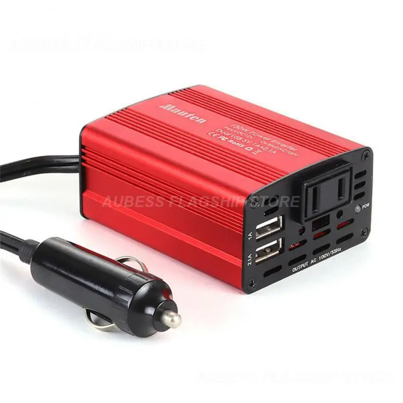 Автомобильный инвертор многофункциональный с двойным USB-накопителем 150 Вт