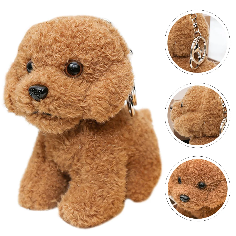 

6 Pcs Key Chain Bag Accessories Hanging Keychain Wear-resistant Pendant Stuffed Toys Mini Backpack Portable Kawaii Dog