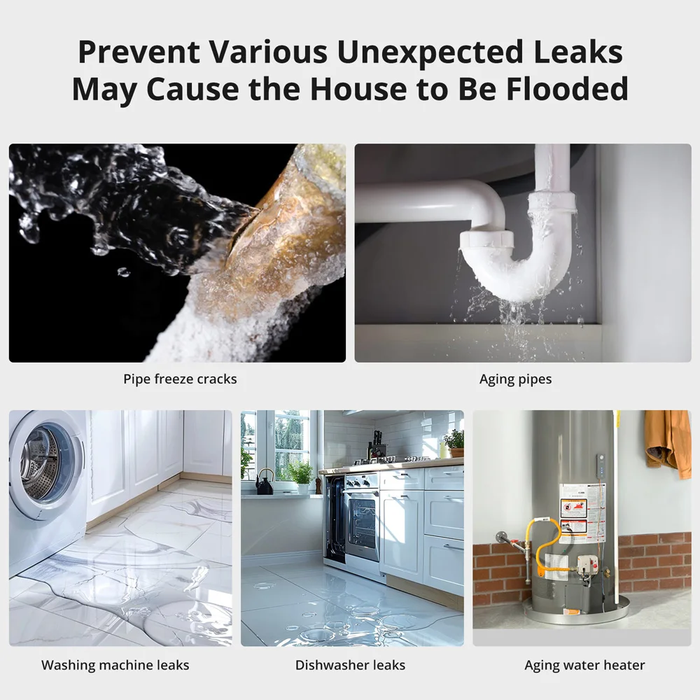 Умный датчик утечки воды SONOFF SNZB-05P Zigbee с оповещением в режиме реального времени