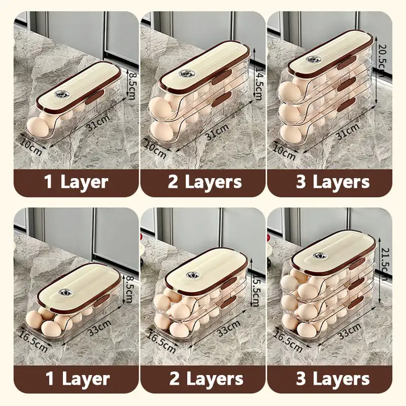 Автоматический вращающийся держатель для яиц контейнер хранения в холодильнике