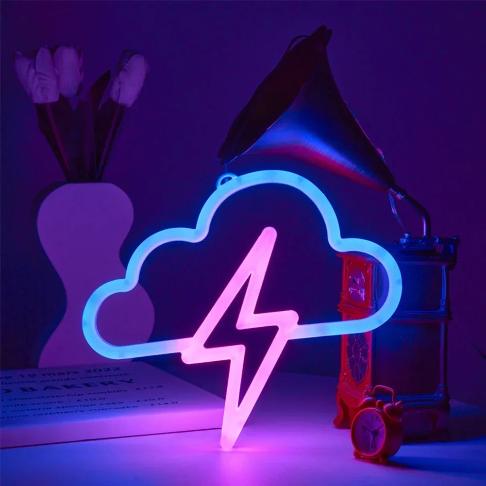 Светодиодный неоновый свет вывеска для украшения стены комнаты лампа Sky Star Cloud Moon