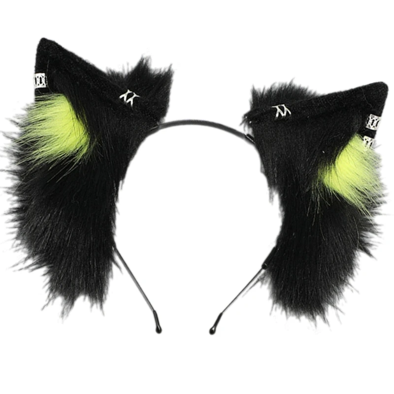 Регулируемая повязка для волос с лисьими ушками детей и взрослых вечерние