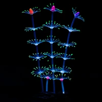 4 colors strip coral plant ornament glowing effect silicone artificial decoration for fish tank aquarium landscape