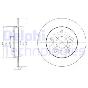 

DELPHI BG4233 DISC REAR 07-COROLLA AURIS 1.4-1.6 vvt-i