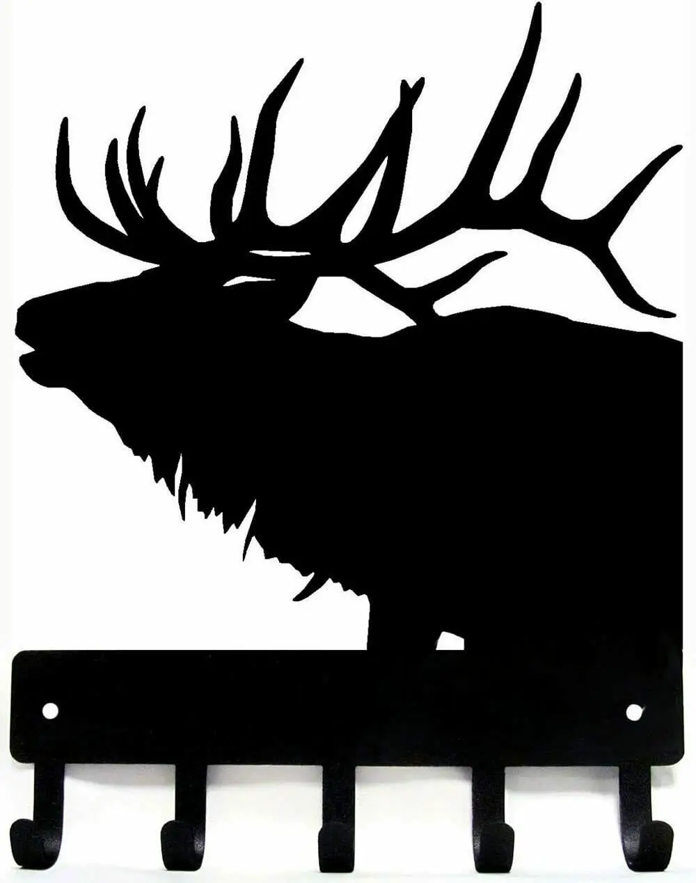 

Elk Antlers Key Rack Hanger - Small 6 Inch Wide Coat Rack Keys Holder Hooks For Bathroom Crochet Mural