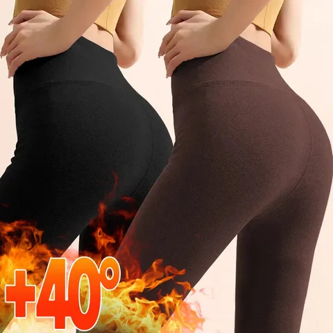 Зимние плюшевые утепленные леггинсы для женщин и девочек 2025 года, термоэластичные чулки, флисовые бархатные тонкие чулки с высокой талией, колготки