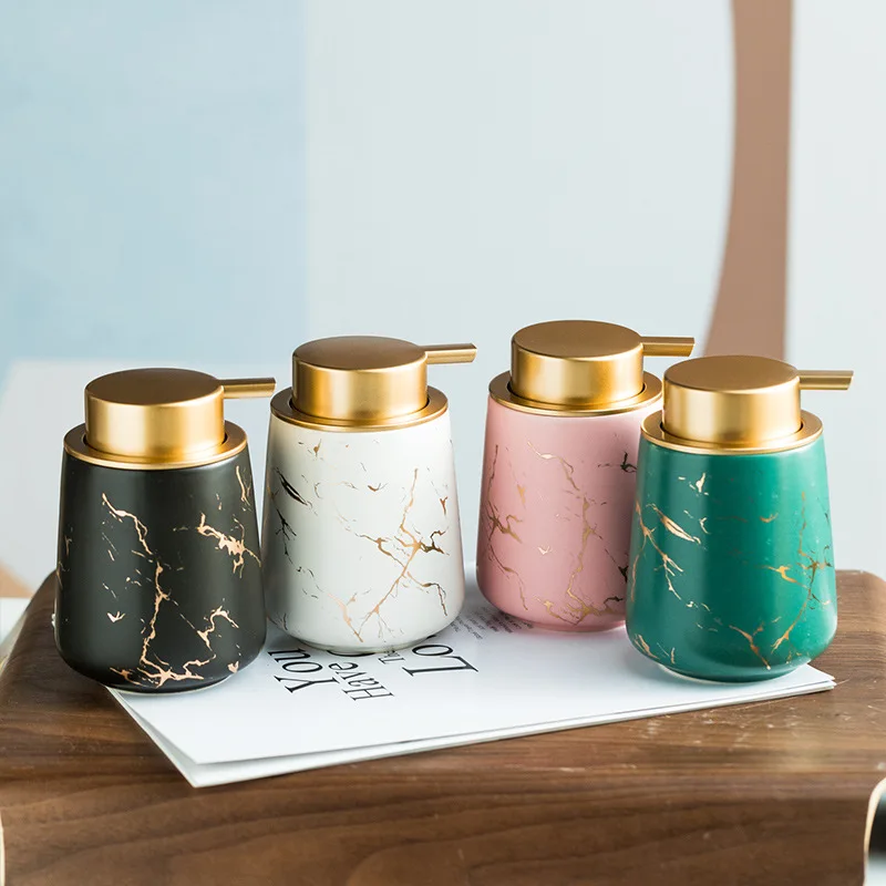 Керамический диспенсер для жидкого мыла и лосьона 400 мл