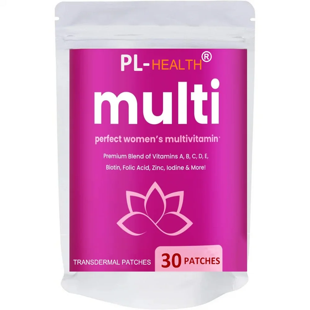 30 патчей многовитаминные трансдермальные патчи витамины A B C D E биотин для