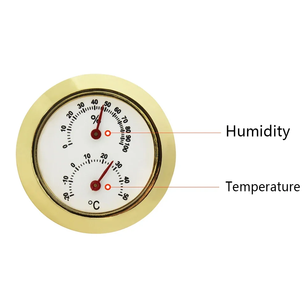 42 Мм Круглый Стеклянный Аналоговый Термометр Влажности Гигрометр Для Гитары