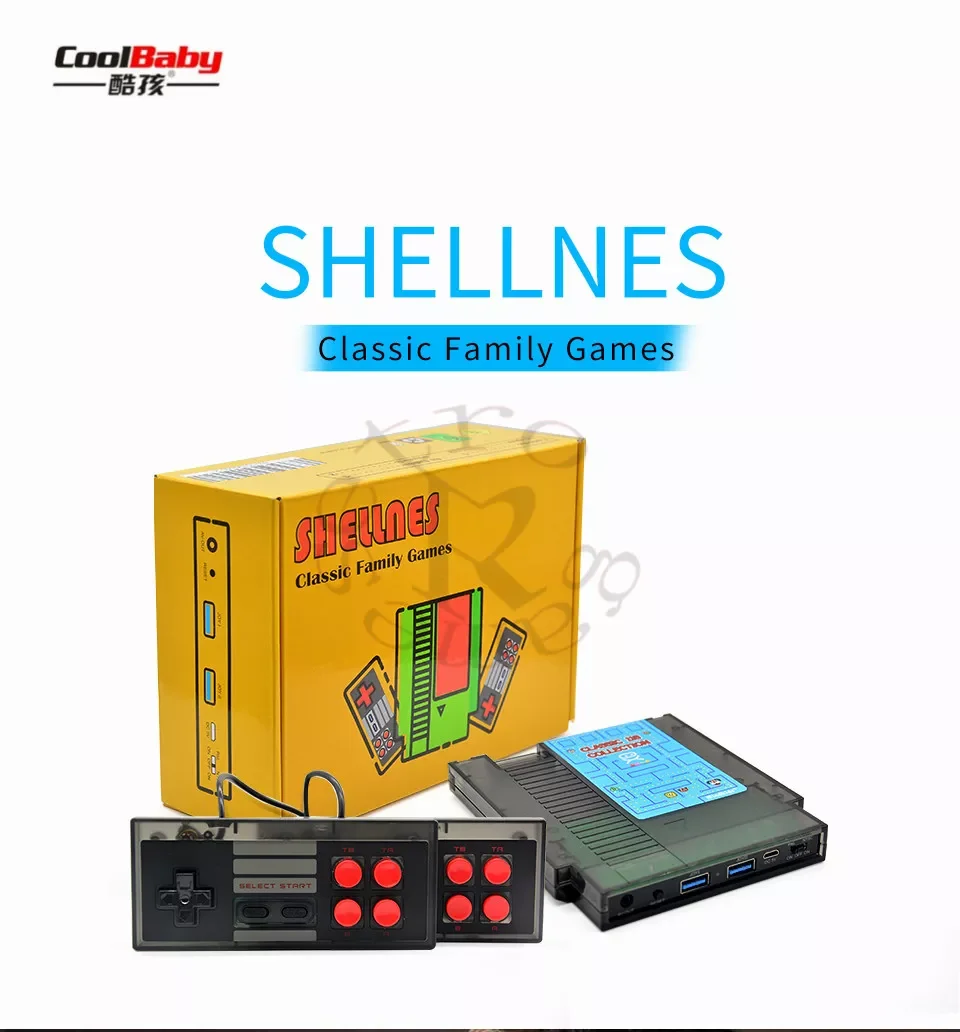 

Retro Video Game Console NTSC And PAL-B TV Handheld Built-in 118 Classic Different Games Dual Gamepad 14 games can battery save