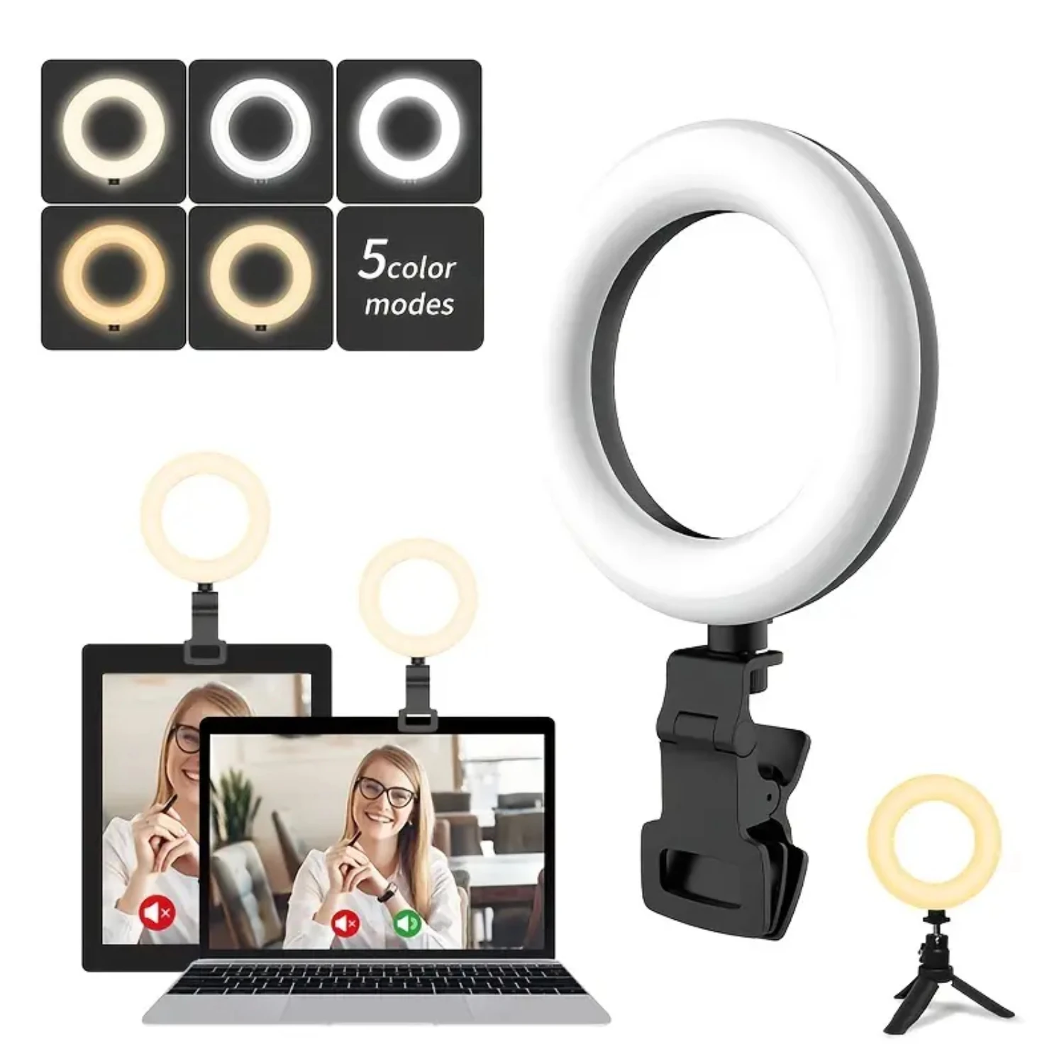 Освещение веб-камеры кольцевой светильник для ноутбука/компьютера освещение