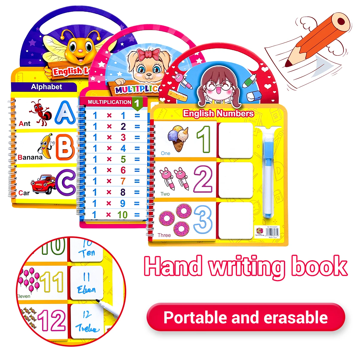 Детская книга для обучения запись цифр арифметический подсчет версия на