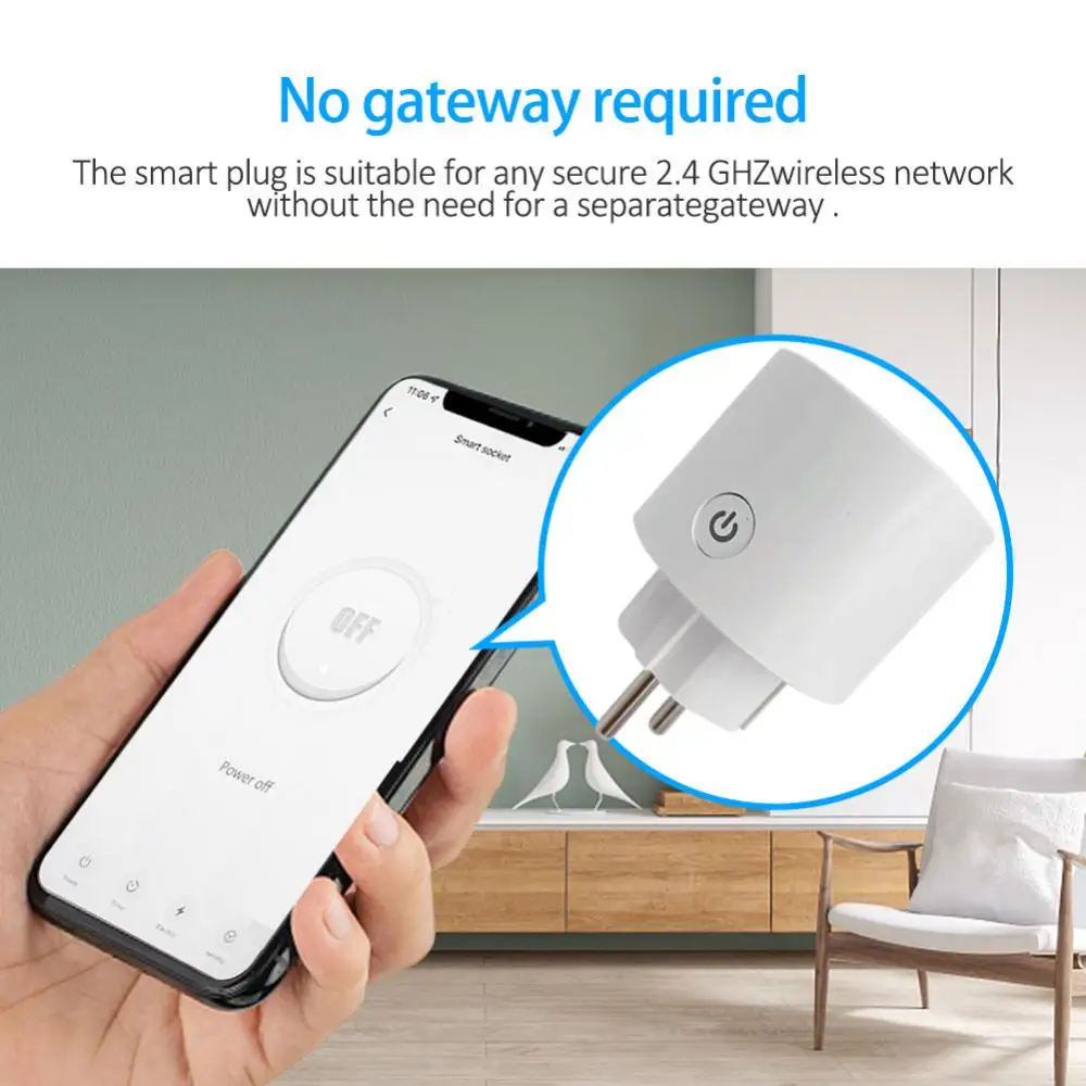 

Voice Control Eu Plug Timer Smart Life Wireless Remote Socket Wifi 16a 20a Power Socket Supports Alexa Google Home Tuya