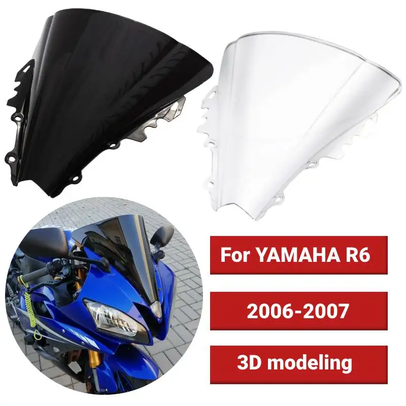 

For Yamaha YZF R6 600 2006 2007 Motorcycle Windshield Windscreen Spoiler Air Wind Deflector Motorcycle Accessories