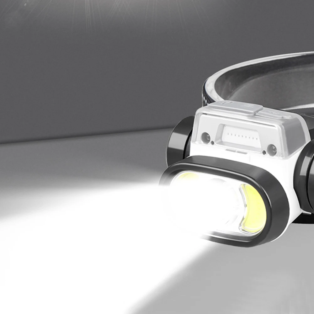 

XPG COB Camping Headlamp Intelligent Wave Sensing Head Light Torch Type-C USB Rechargeable for Camping Night Cycling Emergencies