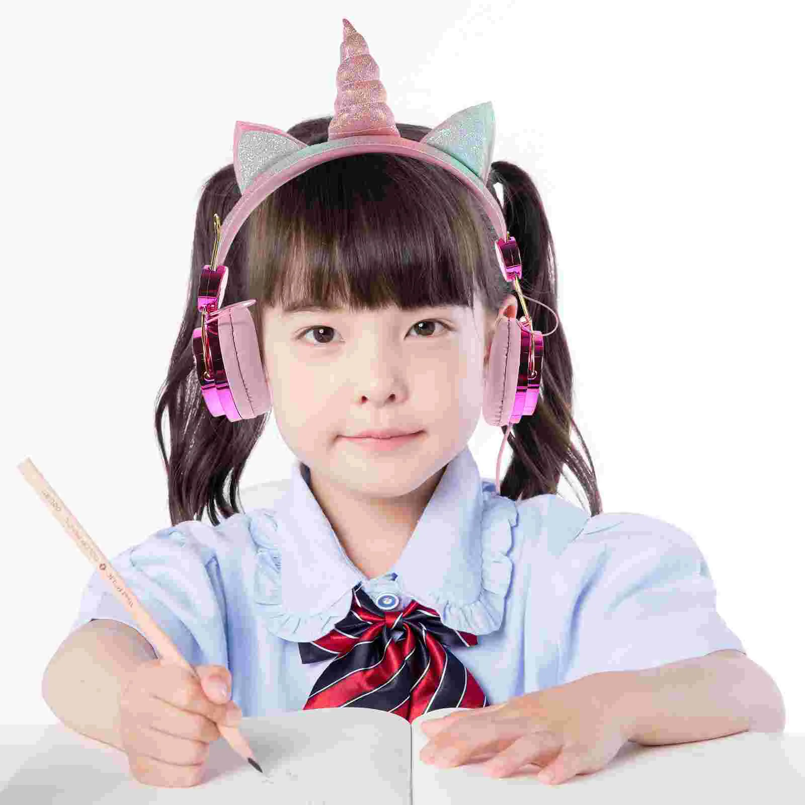 

Unicorn Headphones Earphones School Kids Microphone Children Headset Wired On-Ear Over Childrens Wireless