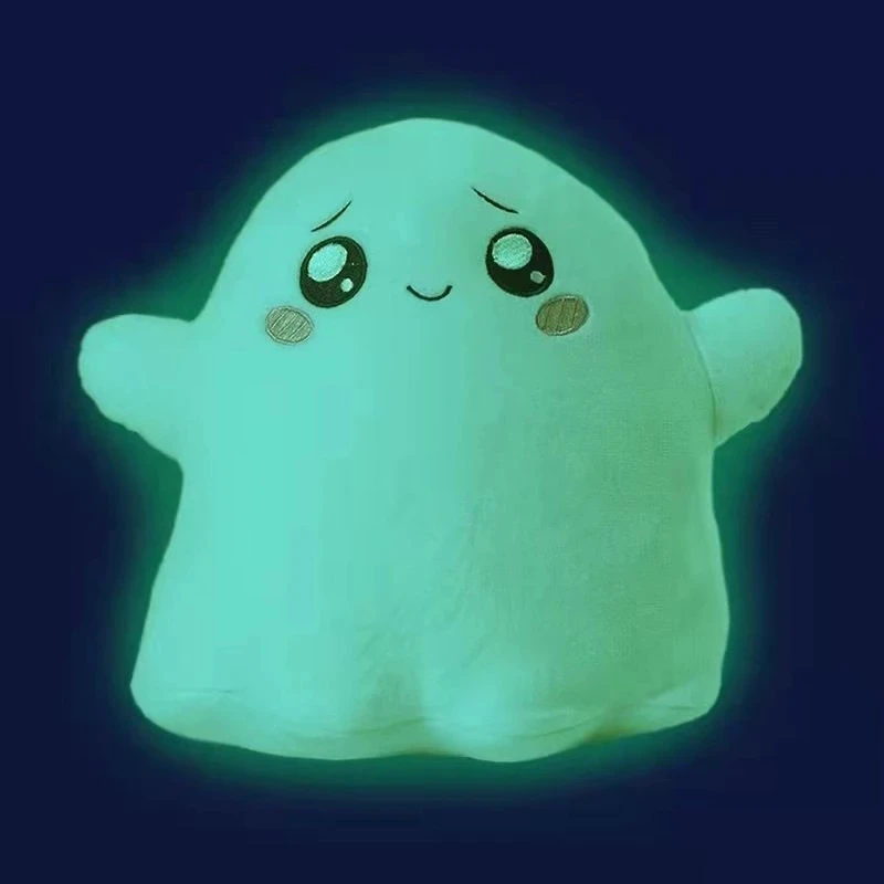 30cm Creative Funny Luminous Toy Soft Stuffed Plush Glowing Colorful Ghost Doll Led Light Toys Kawaii Gift For Kids Child Girl images - 6