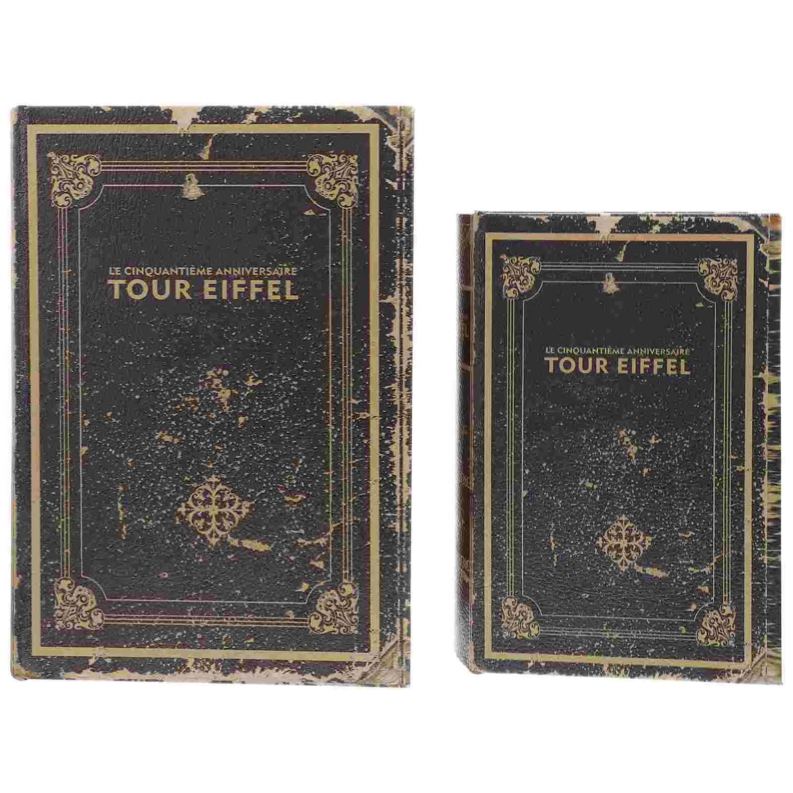 

Book Decorative Books Box Faux Storage Fake Bookshelf Decor Boxes Table Vintage Hardcover False Coffee Model Decoration Desktop