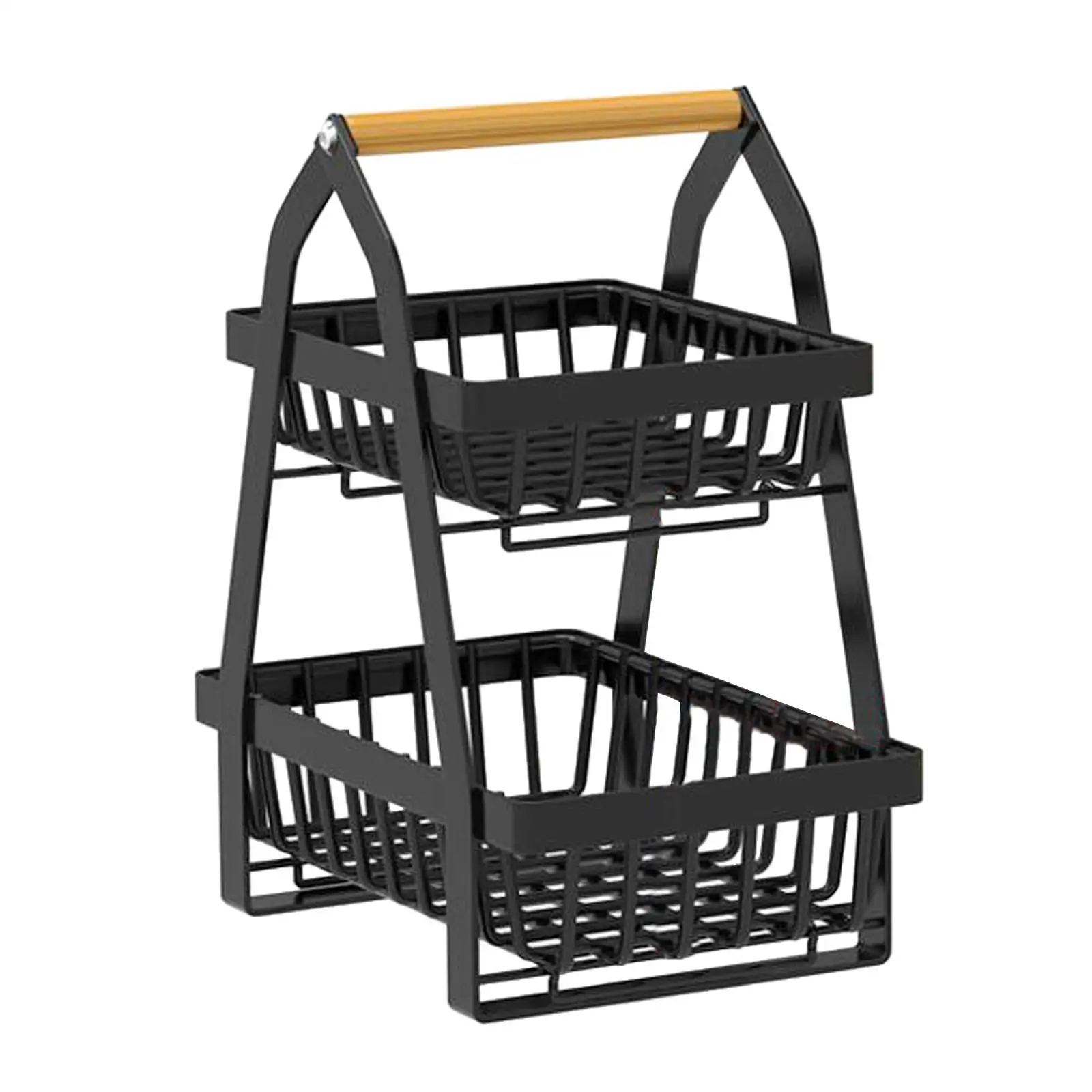 

2 Tier Bread Vegetable Farmhouse Fruit Basket Bowl Stand for Dining Room