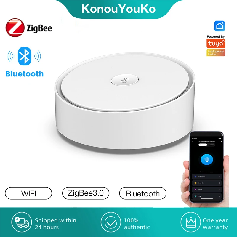 

Умный шлюз Tuya ZigBee 3,0, многорежимный хаб с поддержкой Wi-Fi и Bluetooth