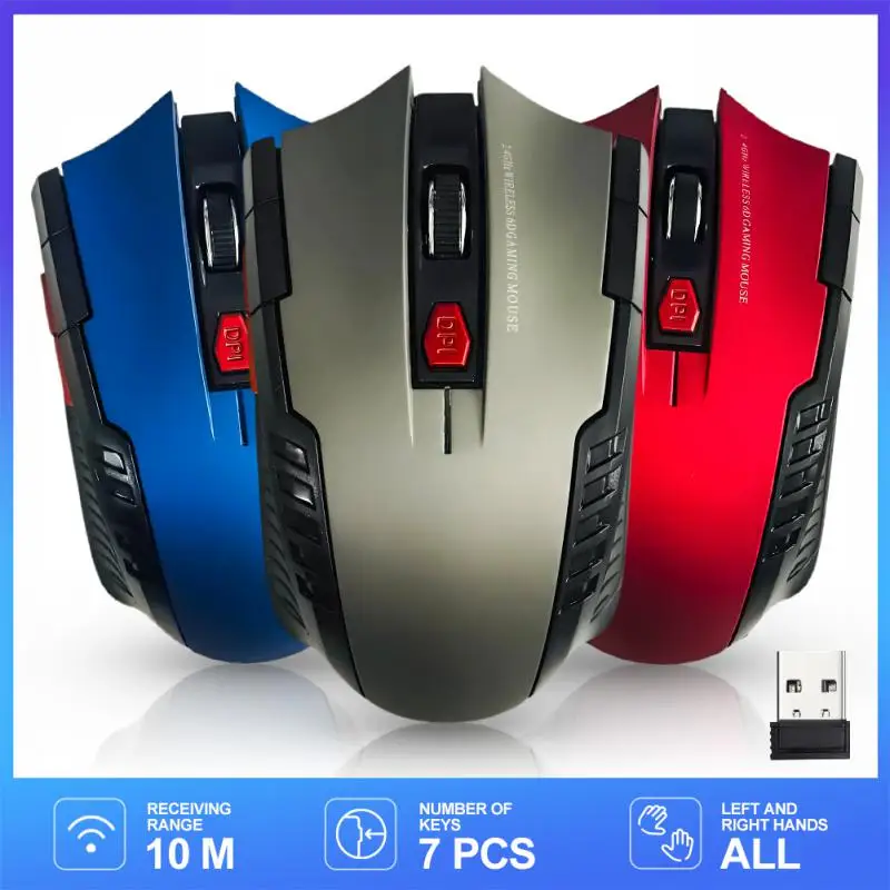 

RYRA New 2.4G Wireless Mouse USB Receiver Professional 1600DPI Optical Wireless Mouses USB Right Scroll Mice For Laptop PC Gamer