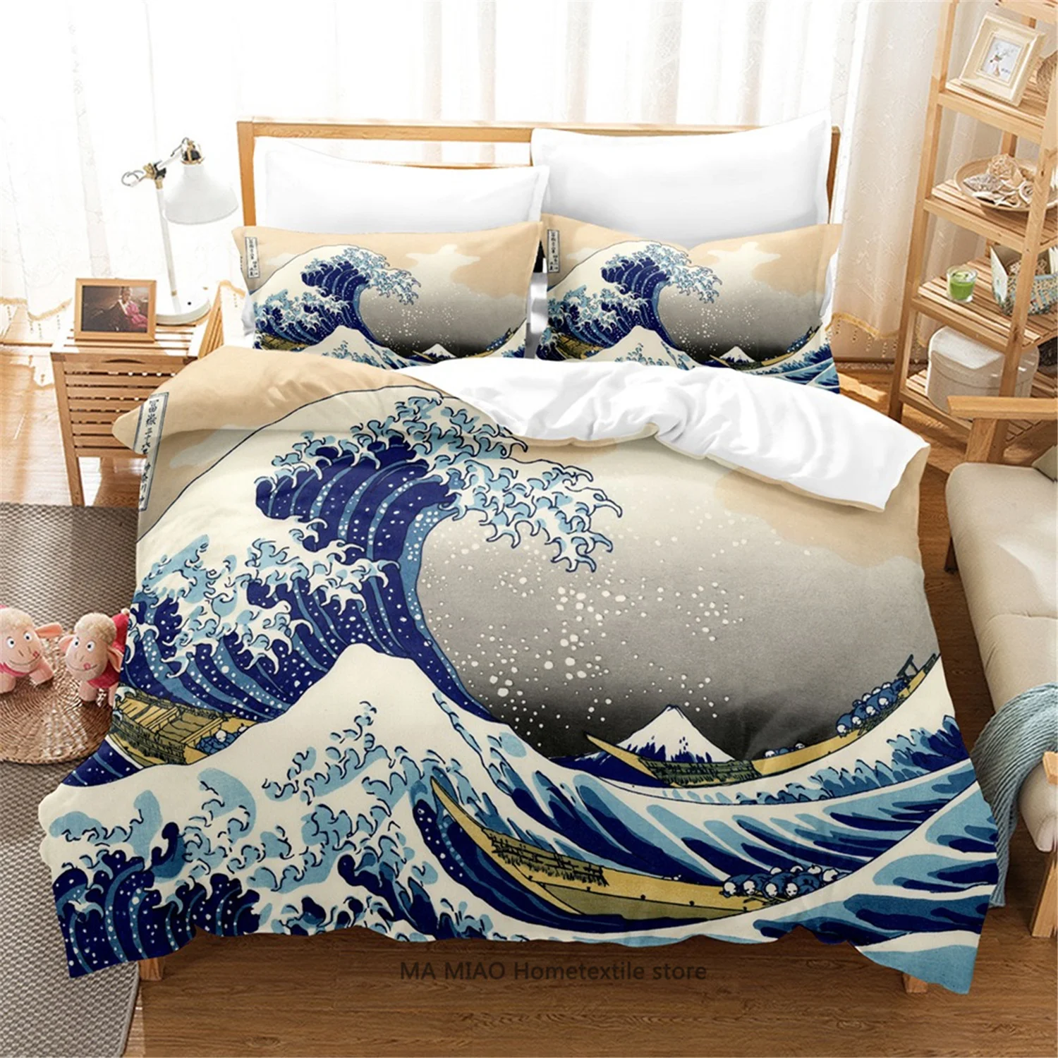 

2/3pcs Bedding Set Van Gogh Ink Painting Duvet Cover Landscape Quilt Cover Pillowcase Boy Room Decoration Bedspread Queen