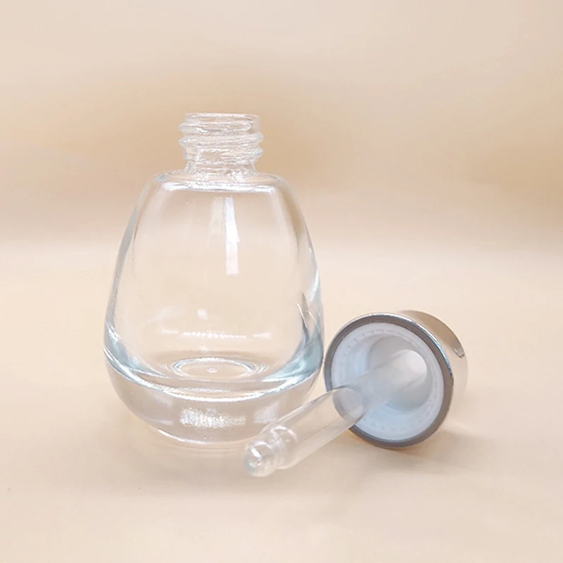 

30ml Transparent Thick Bottom Glass Sample Bottle Dropper Bottle Empty Mini Essential Oil Bottle With Dropper Pipettes vial