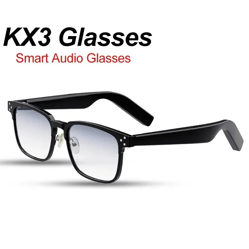 

Smart Eyewear KX3 Men Bluetooth Call Music Touch Control Glasses Anti Bluelight Intelligent Eyeglasses Sunglasses Headset
