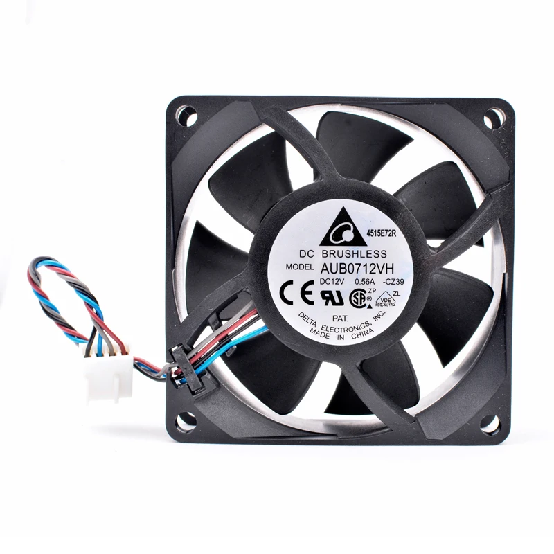 

New AUB0712VH 70x70x25mm 70mm fan 7cm DC12V 0.56A 4pin speed control pwm high air volume cooling fan for server chassis CPU
