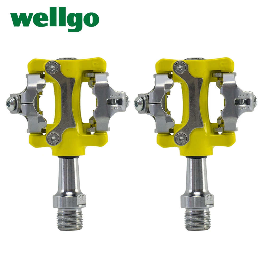 Wellgo W-01 Aluminum Alloy Cr-Mo Spindle 9/16" Sealed Bearing MTB Road Bike Clipless Pedals Pedal for SHIMANO SPD Bicycle Parts images - 6