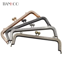 wholesale 20cm square metal purse frame handle for clutch bag accessories making kiss clasp lock bronze tone bags hardware