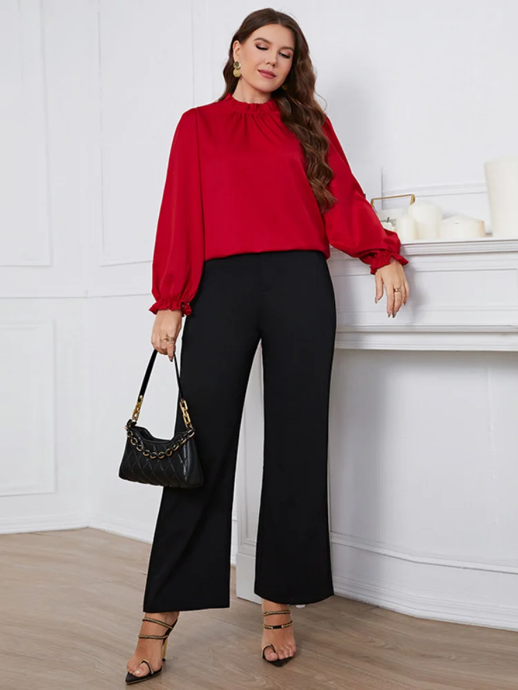 Women's casual loose fitting pullover top shirt slimming new commuting style plus size feminino  blusas femininas elegantes