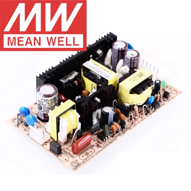Оригинал Mean Well PSD-45 Series PSD-45A/B/C-5/12/24 45W DC to DC одиночный выходной импульсный источник питания
